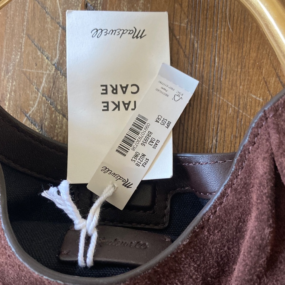 Women’s Madewell Camren Bag New NWT Brown Suede - Picture 4 of 7